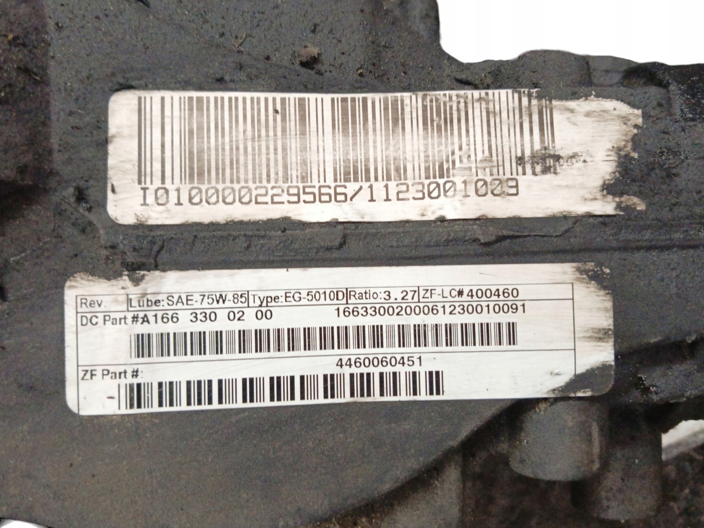 differential differential diff front MERCEDES ML W166 X166 A1663300200 3.27