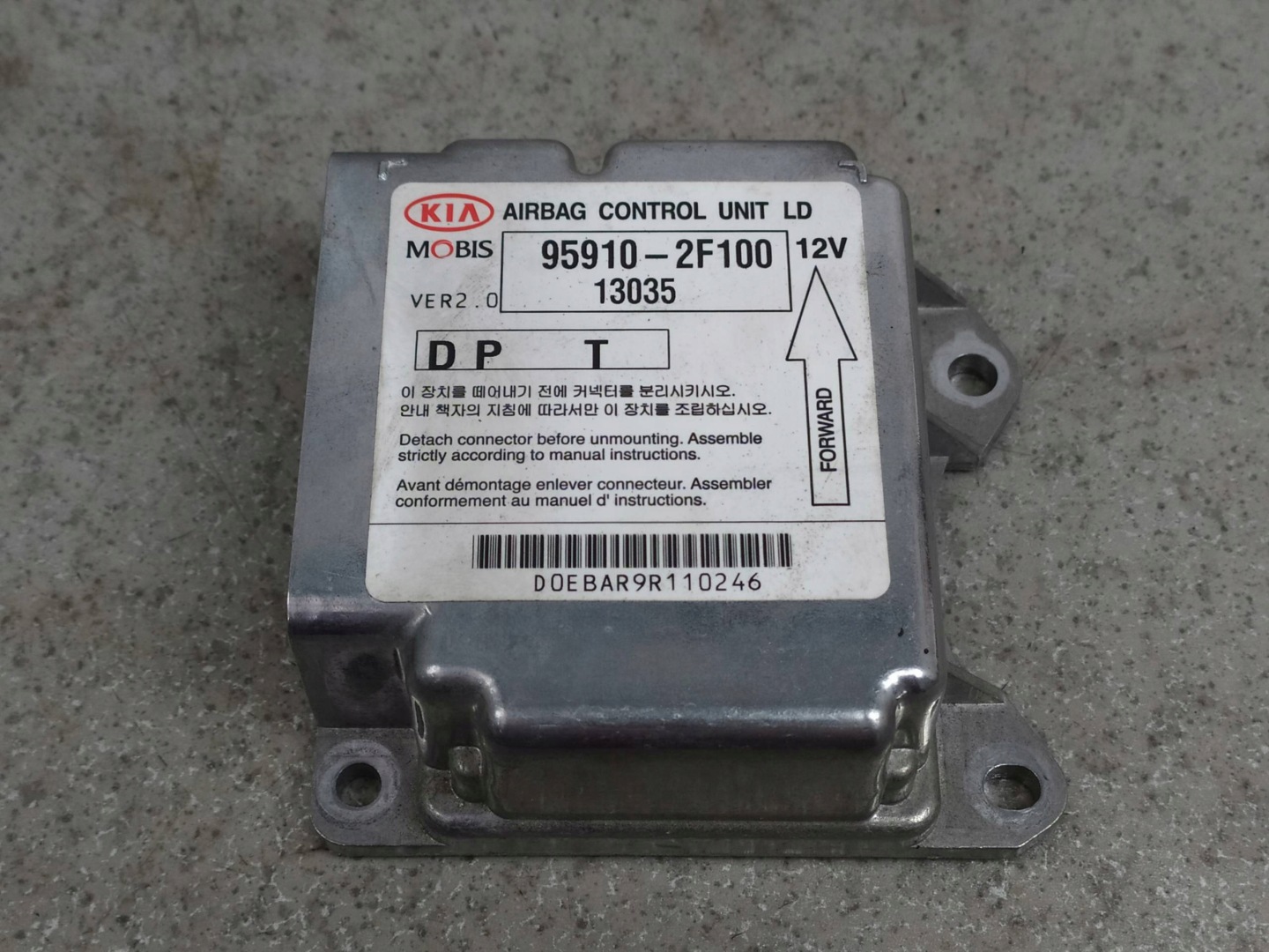 Module SENSOR Airbag KIA CERATO 95910-2F100