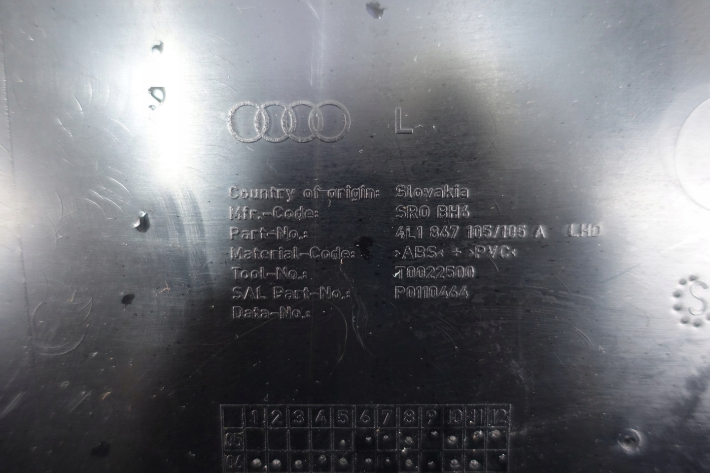 side door left front AUDI Q7 4L 4L1867105