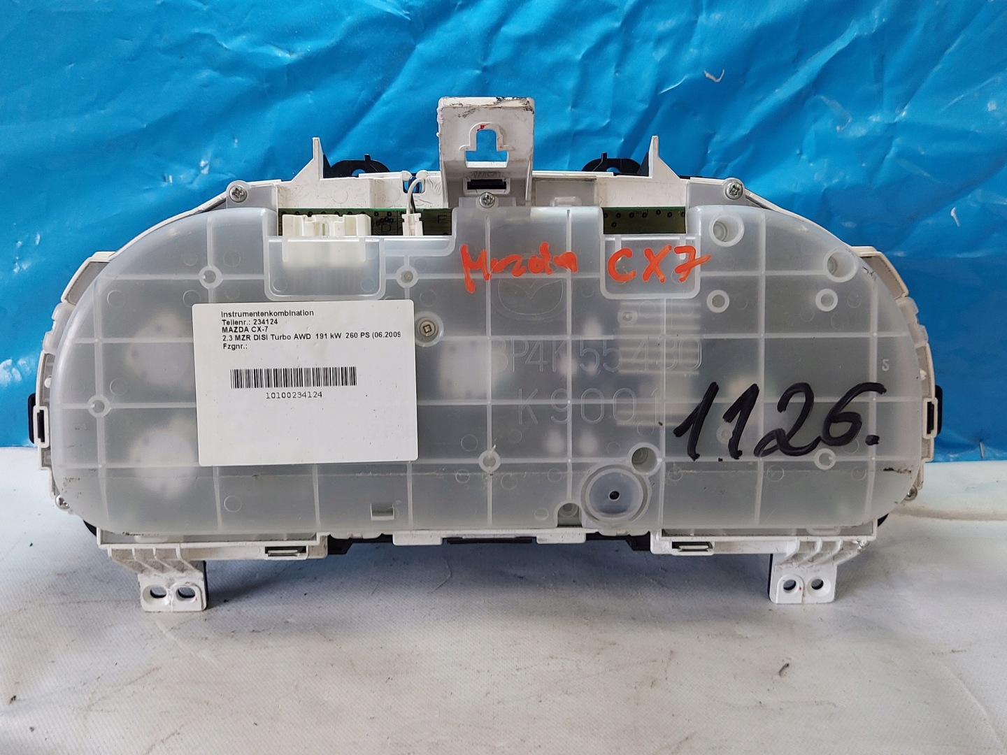 dials clock MAZDA CX7 2.3 T EPEG96A