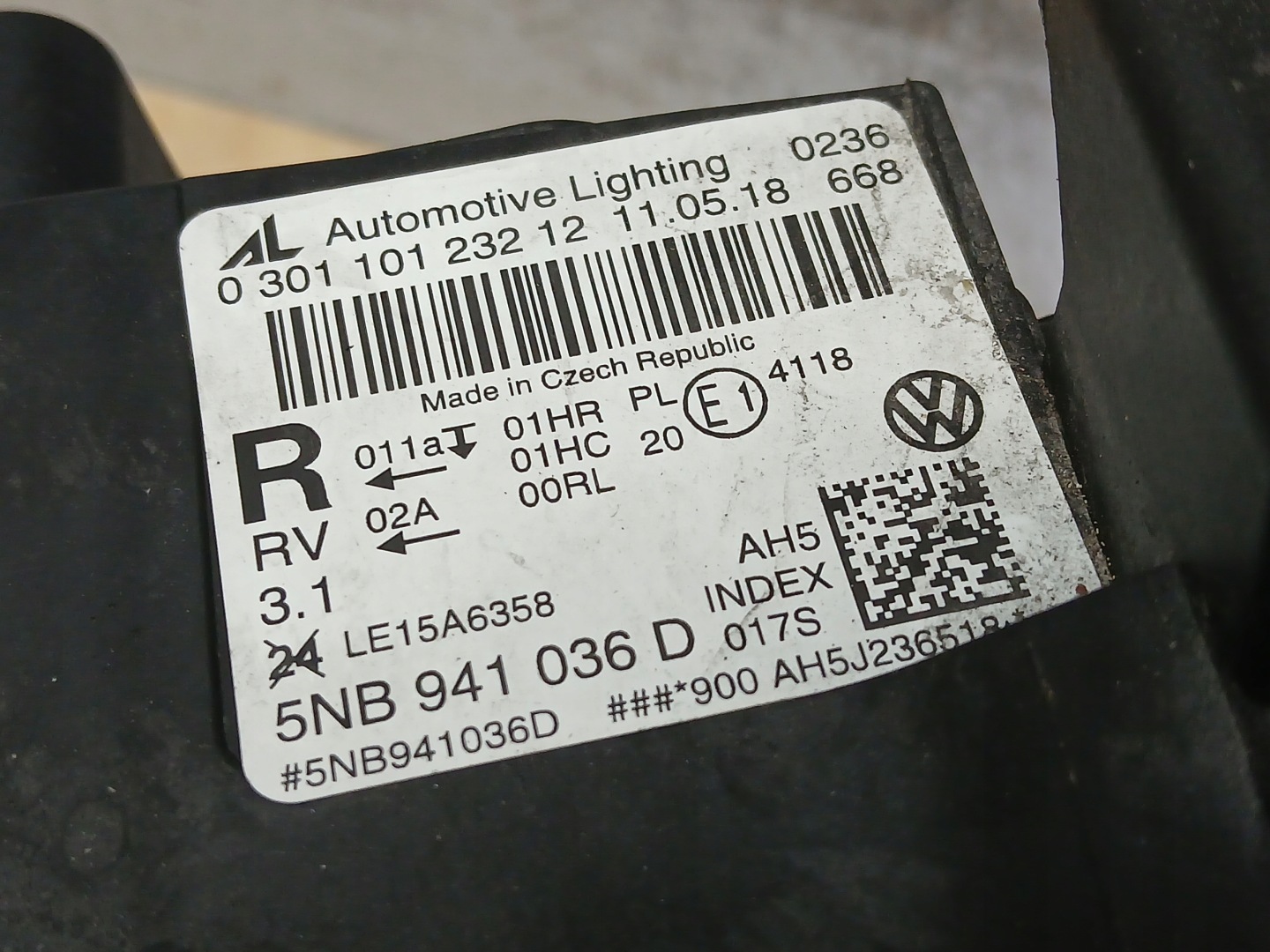 light front right VW TIGUAN II 2 FULL LED 15-19 5NB941036D