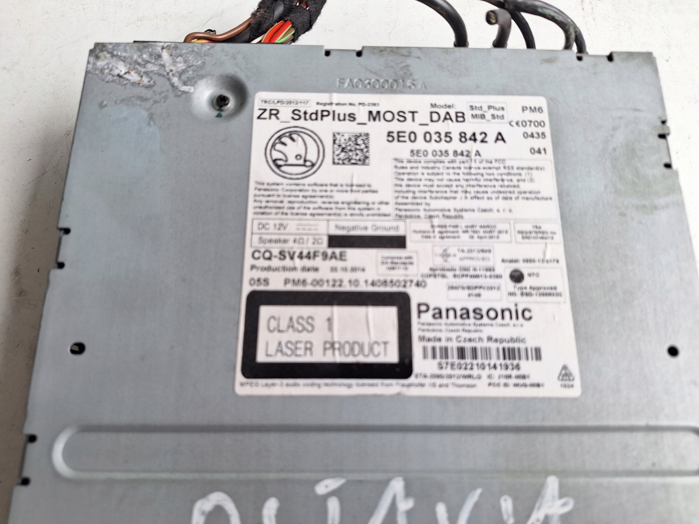 SKODA OCTAVIA III 13-17 player CD SD 5E0035842A