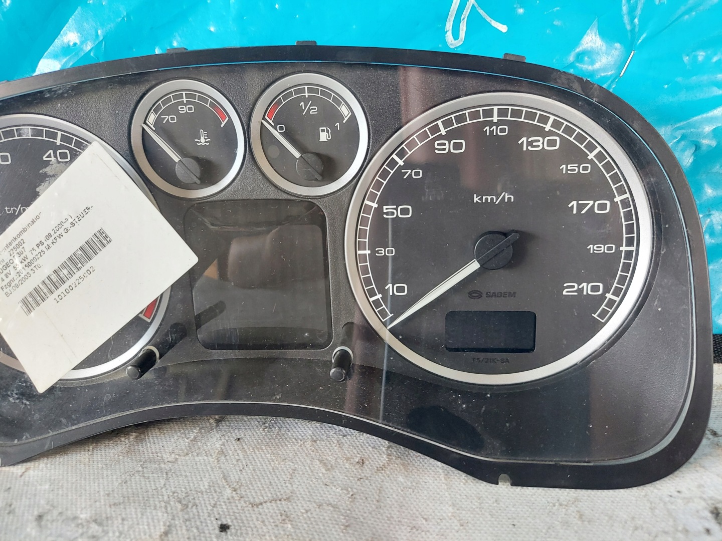 dials clock PEUGEOT 307 1.4 B P9646742280