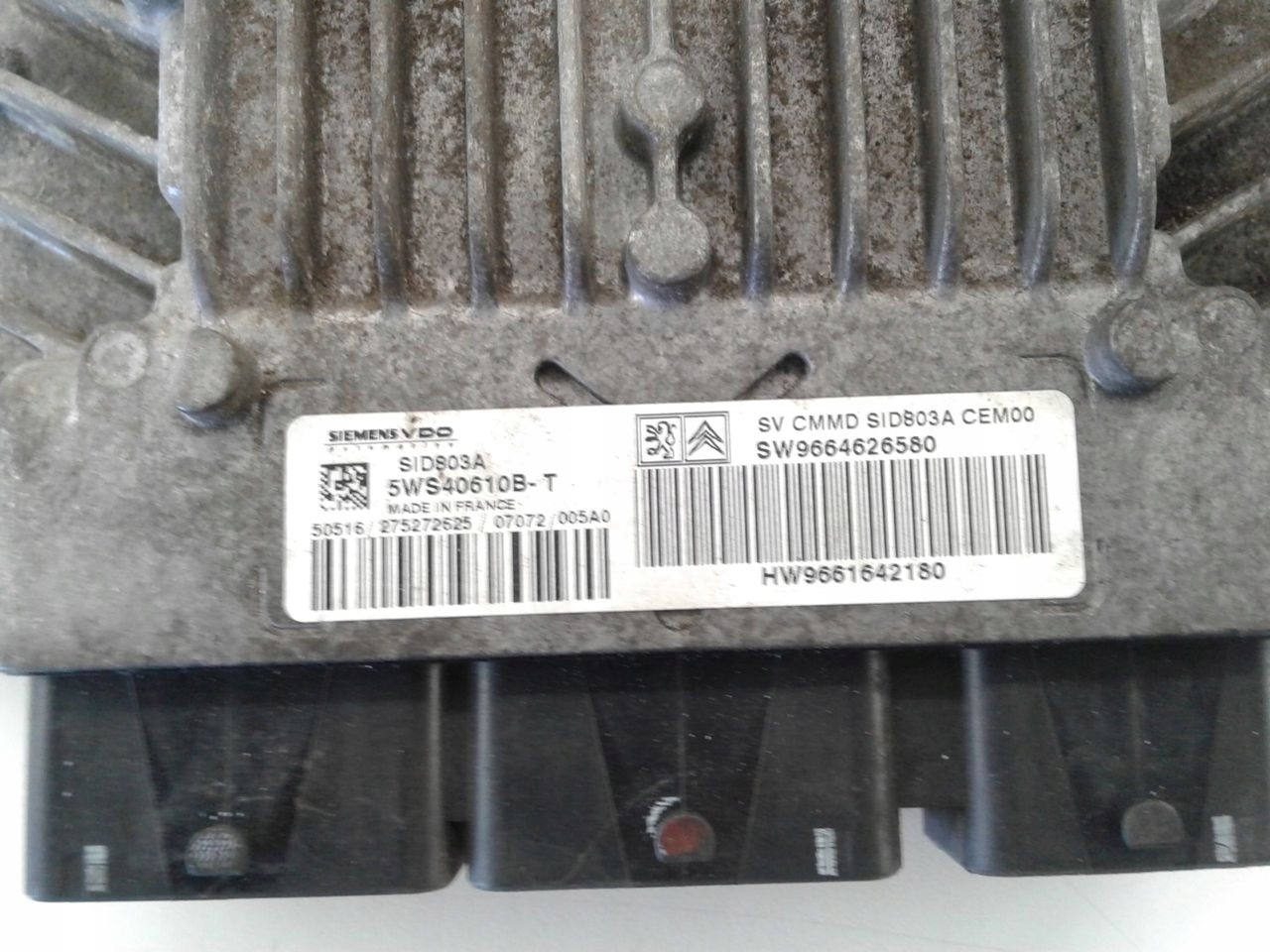 computer control unit 9664626580 Peugeot 807 2,0 HDI