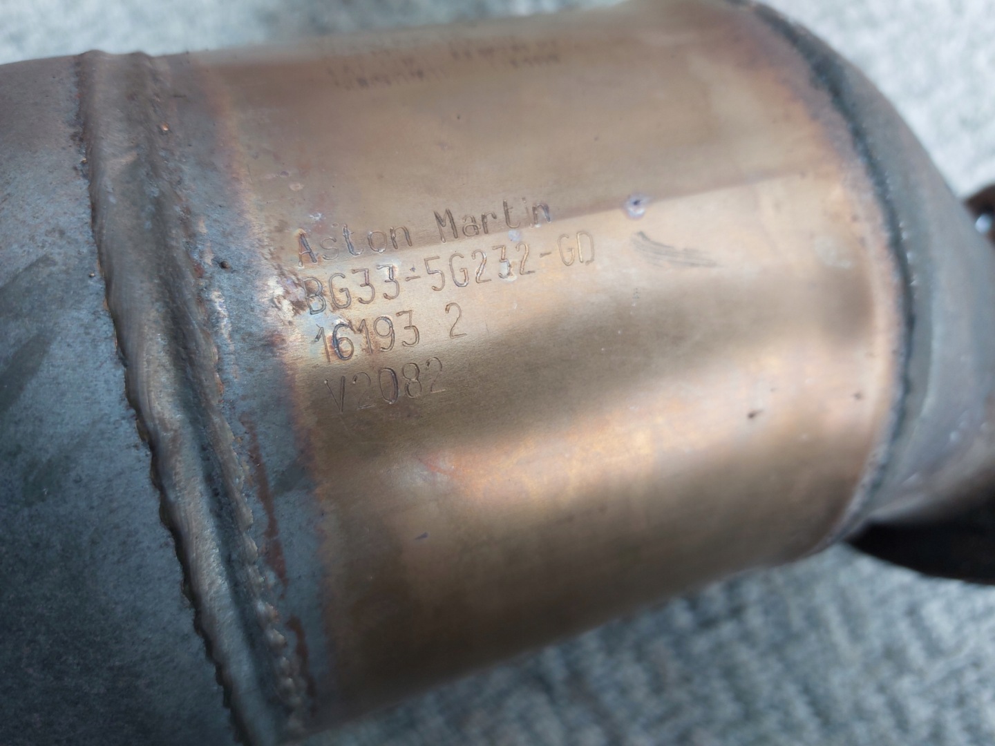 catalyst left ASTON MARTIN 4.7 V8 VANTAGE 17r