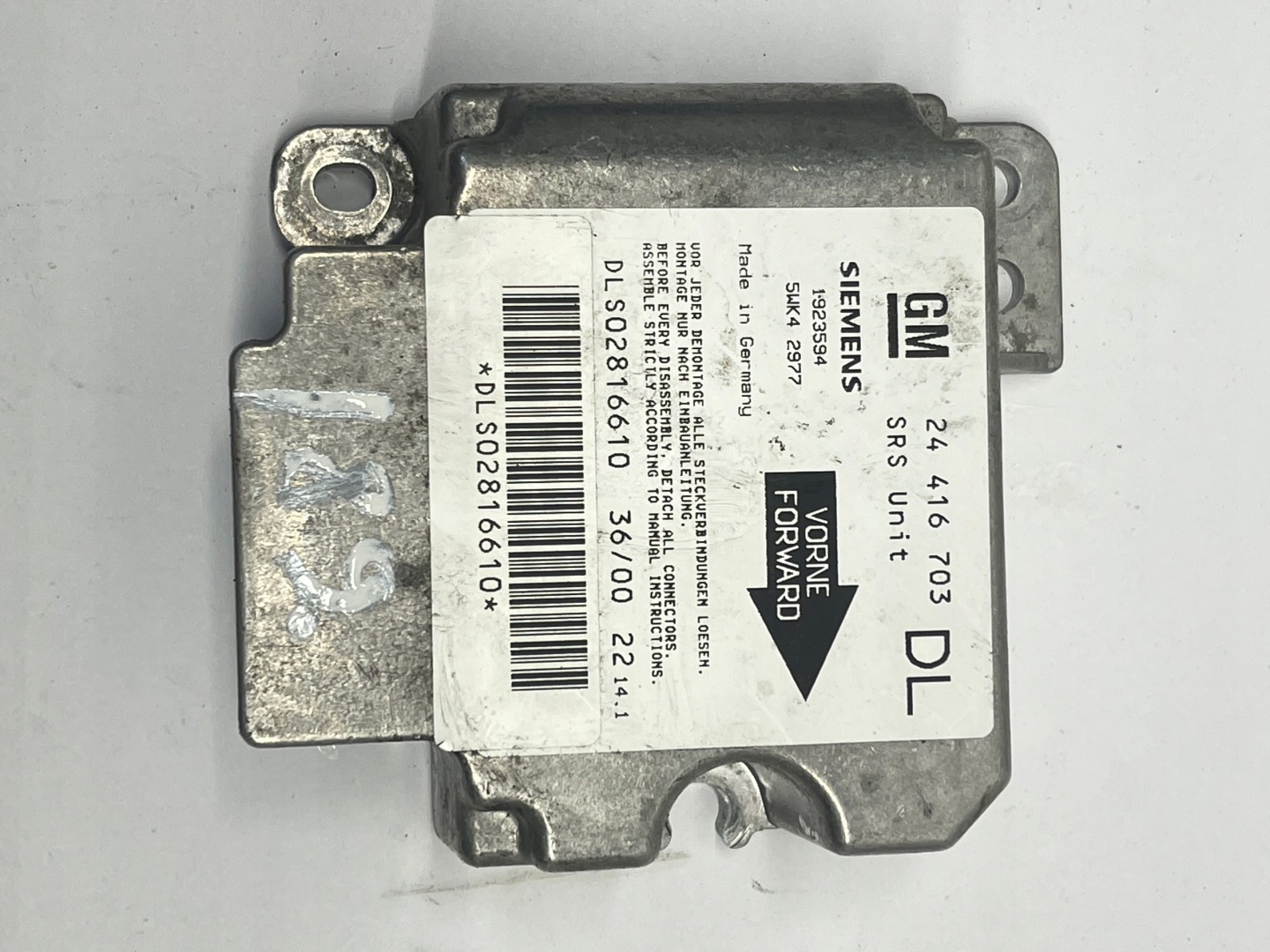 SENSOR airbag 24416703 Opel Astra II (1998-2009) G