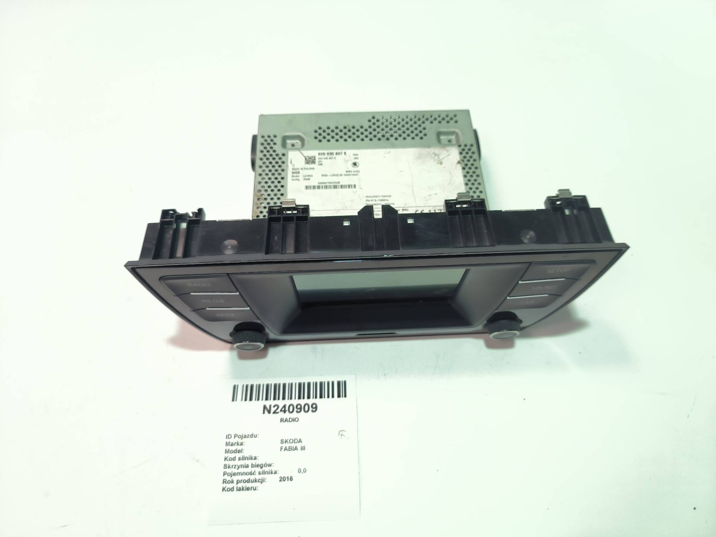 RADIO 6V0035867E SKODA FABIA III