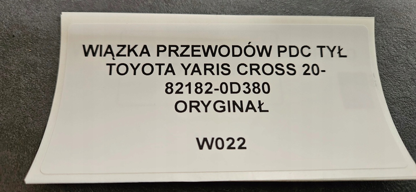 bundle PRZEWODOW PDC rear part TOYOTA YARIS CROSS 20- original 82182-0D380