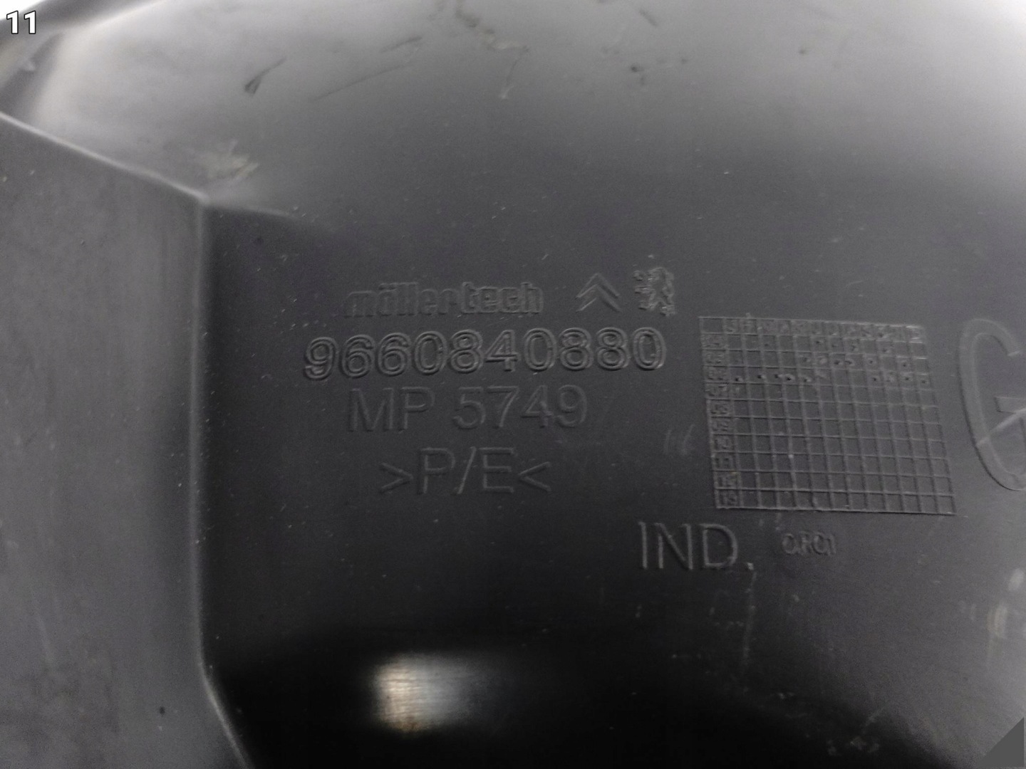 CITROEN C6 05-12 mudguard front part left front + sensors changes supports