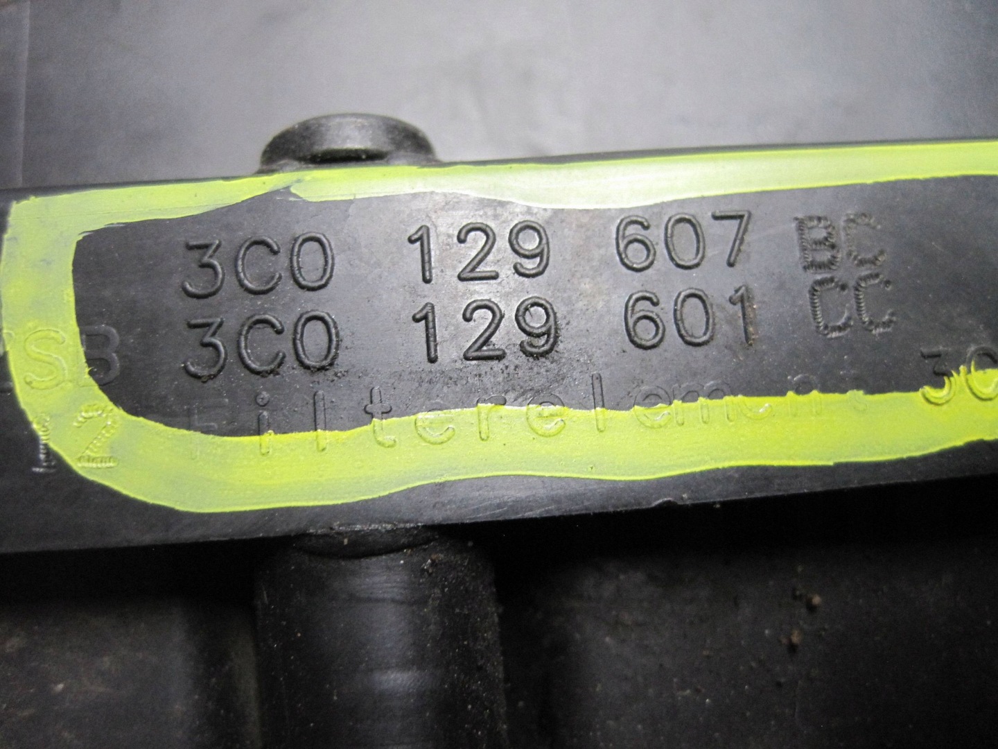 luftfiltergehäuse AUDI A3 VW 3C0129607BC
