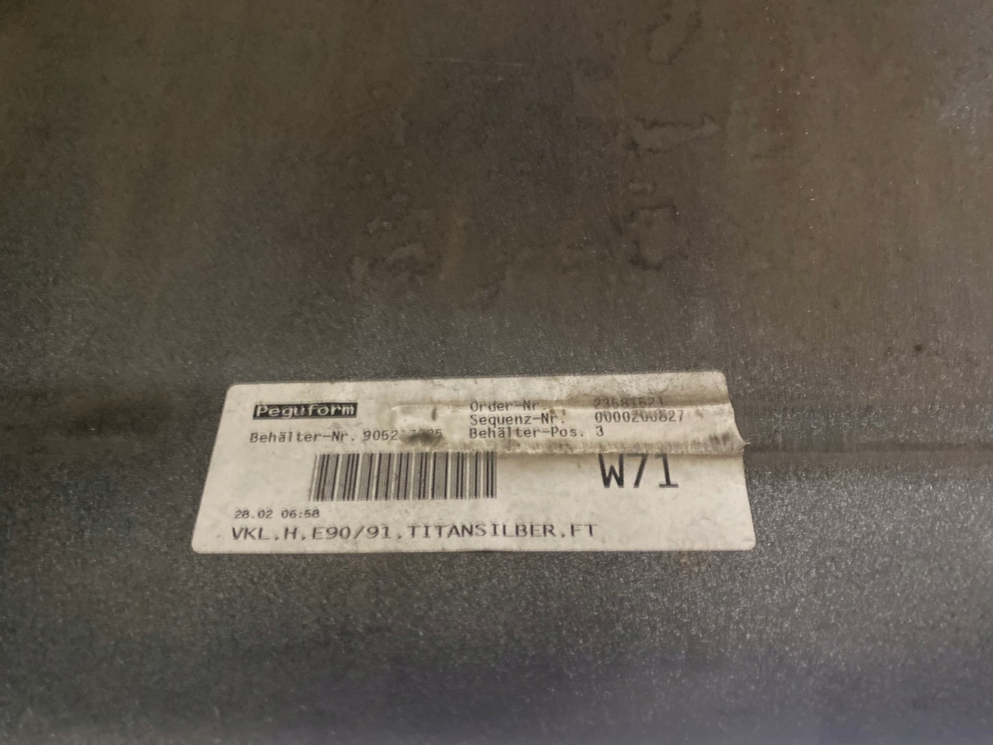 BMW 3 E90 E91 bumper rear