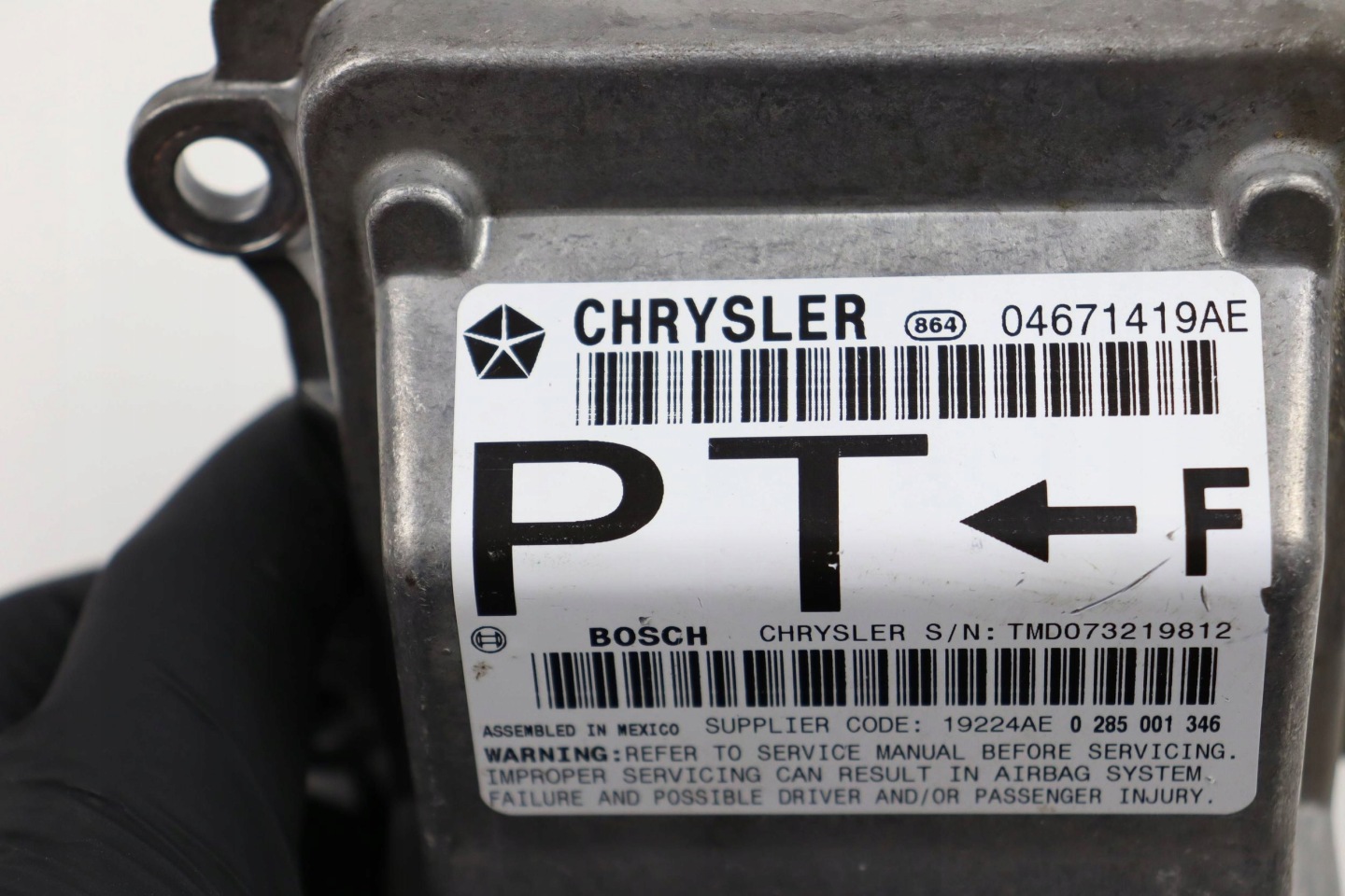 CHRYSLER PT CRUISER e modulo SENSOR airbag airbag 04671419AE 0285001346