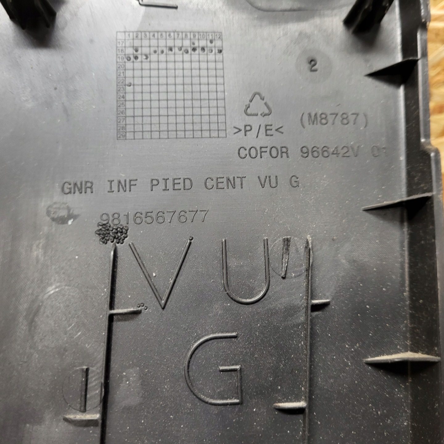 OPEL COMBO E CITROEN BERLINGO IV cover SLUPKA SRODKOWEGO left