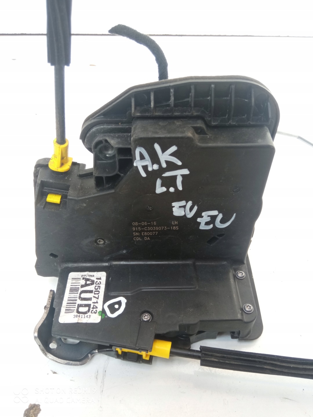 OPEL ASTRA K lock door left rear part 13507143 AUD EU