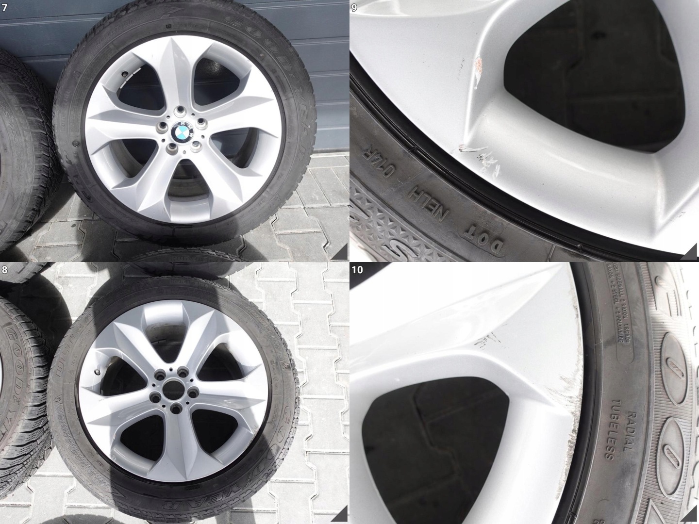 BMW X6 E71 E72 9JX19 GOODYEAR 255/50 discs+tyres RUN ON FLAT 7MM ZIMA