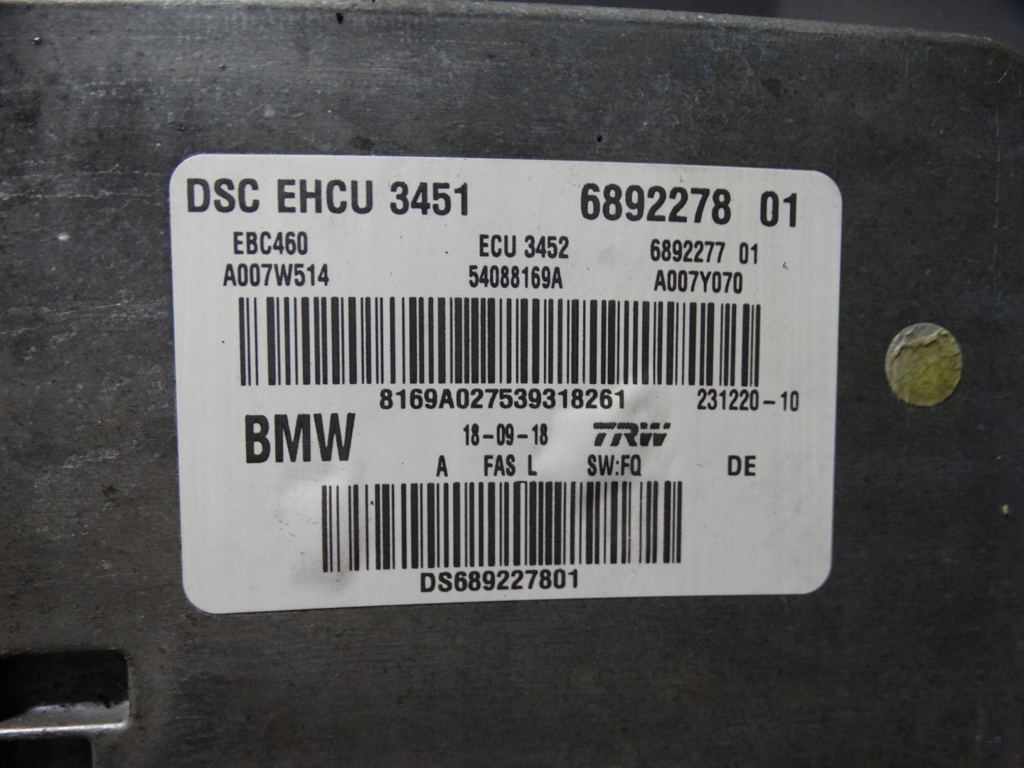 control unit pump ABS BMW G01 G02 1