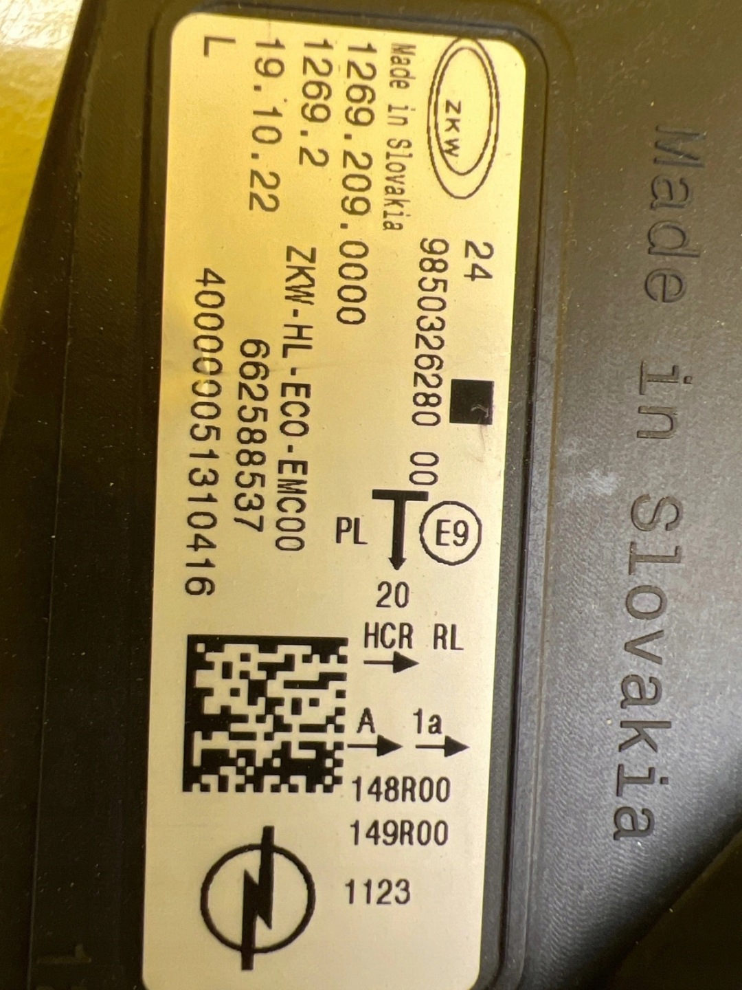 light left Opel Astra L VI 6 Full Led 985032628