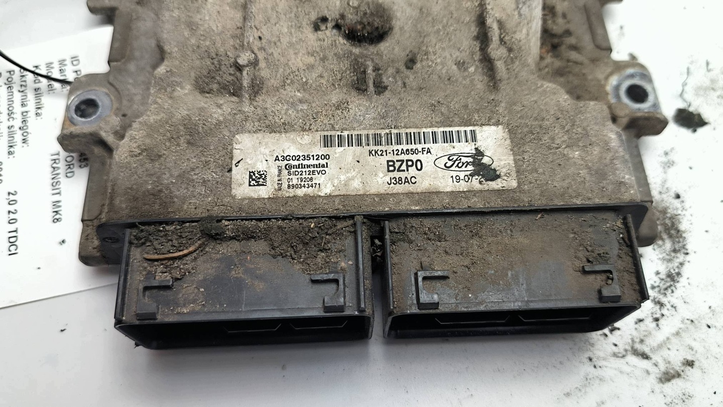 computer of the engine ECU KK21-12A650-FA 2.0 TDCI FORD TRANSIT MK8