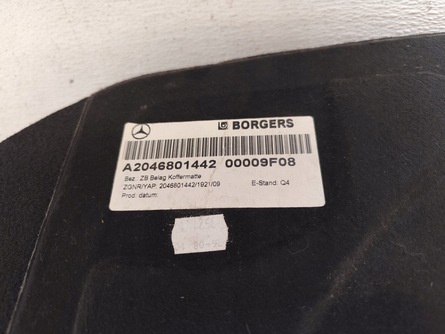 MERCEDES C KLASA W204 BODEN abdeckung BGAZNIKA