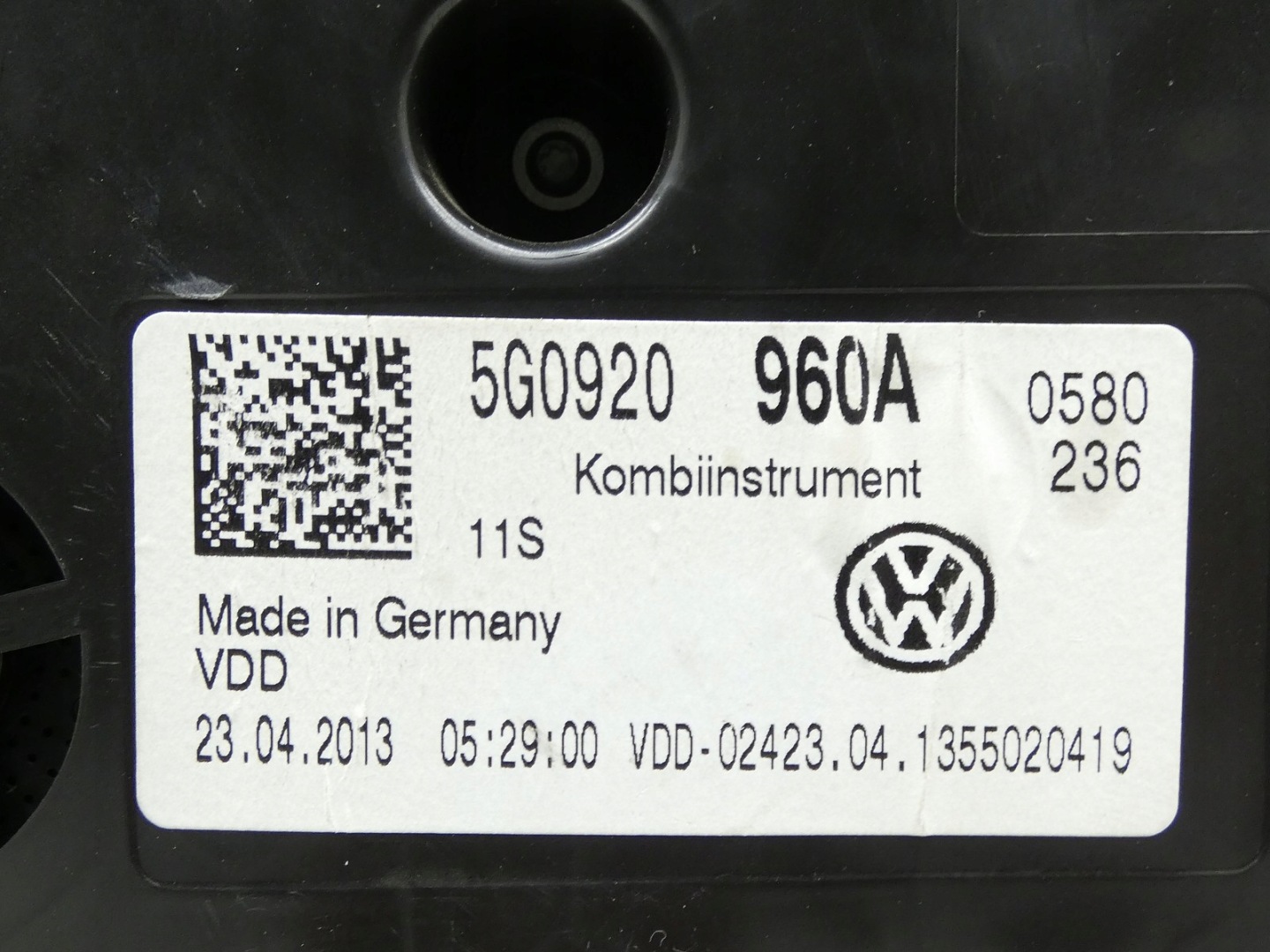 dials dials display VW GOLF VII MK7 2.0 TDI CRB 5G0920960A