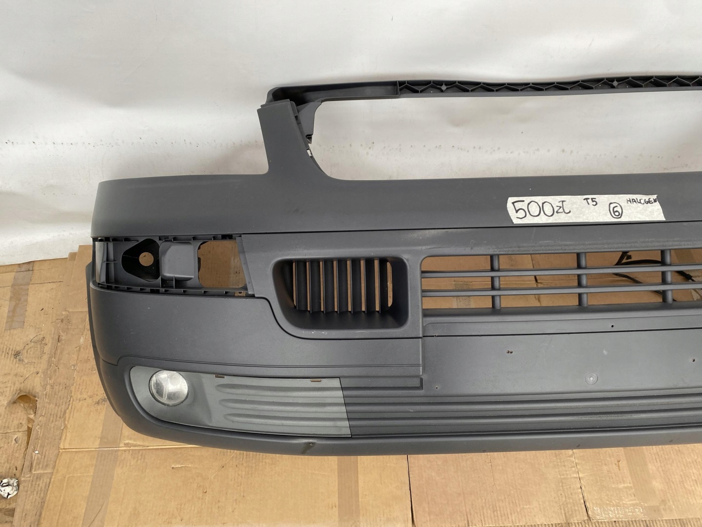 VW T5 TRANSPORTER 03- bumper front grey front fog lights 7H0807101