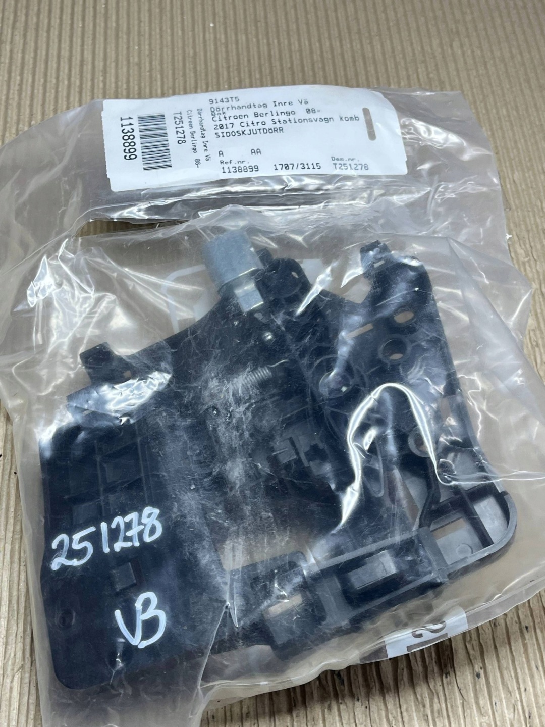 Türgriff innen Tür gleitende Citroen Berlingo 9143T5