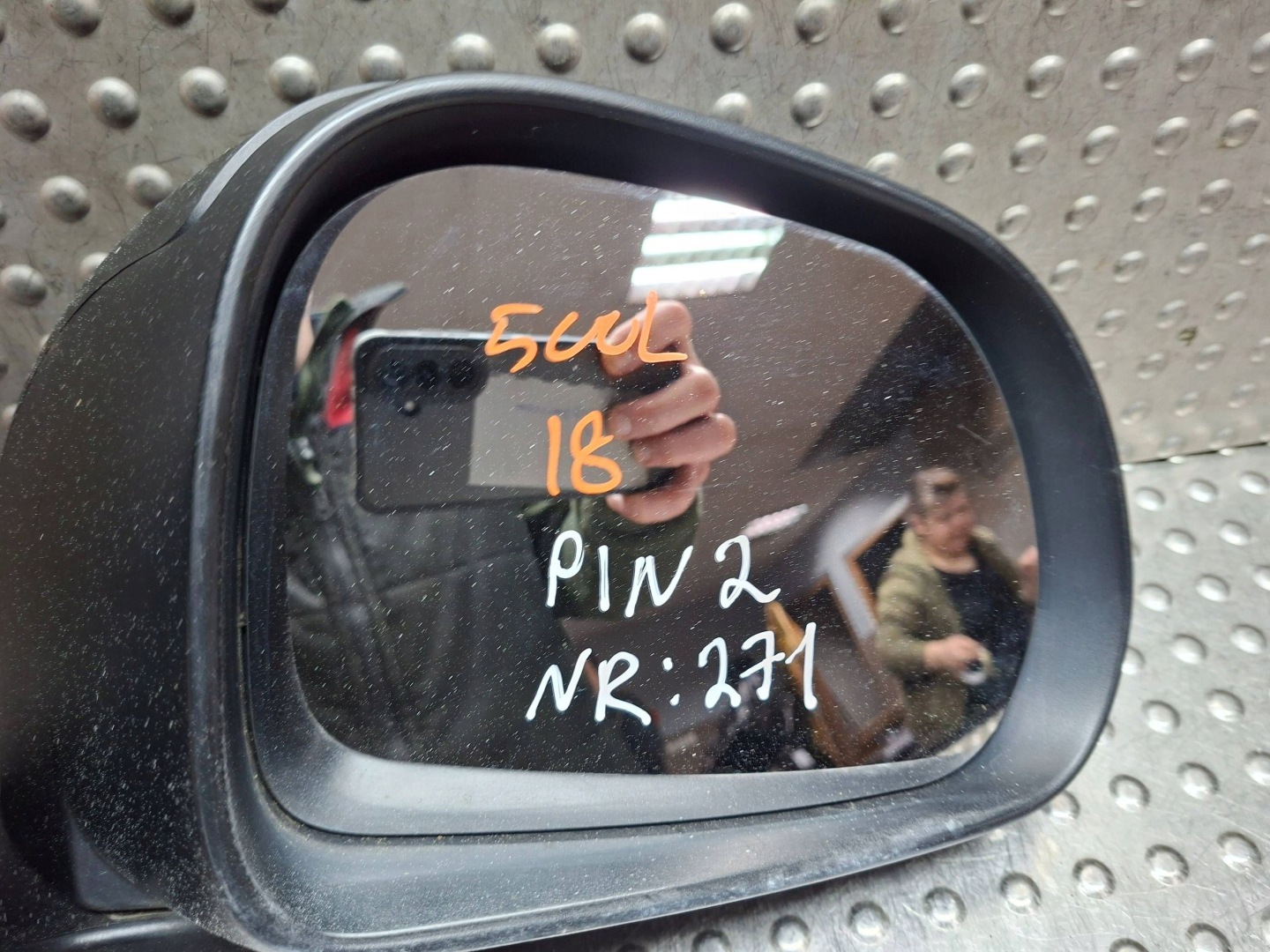 mirror exterior right 2 PIN FIAT 500L 2012