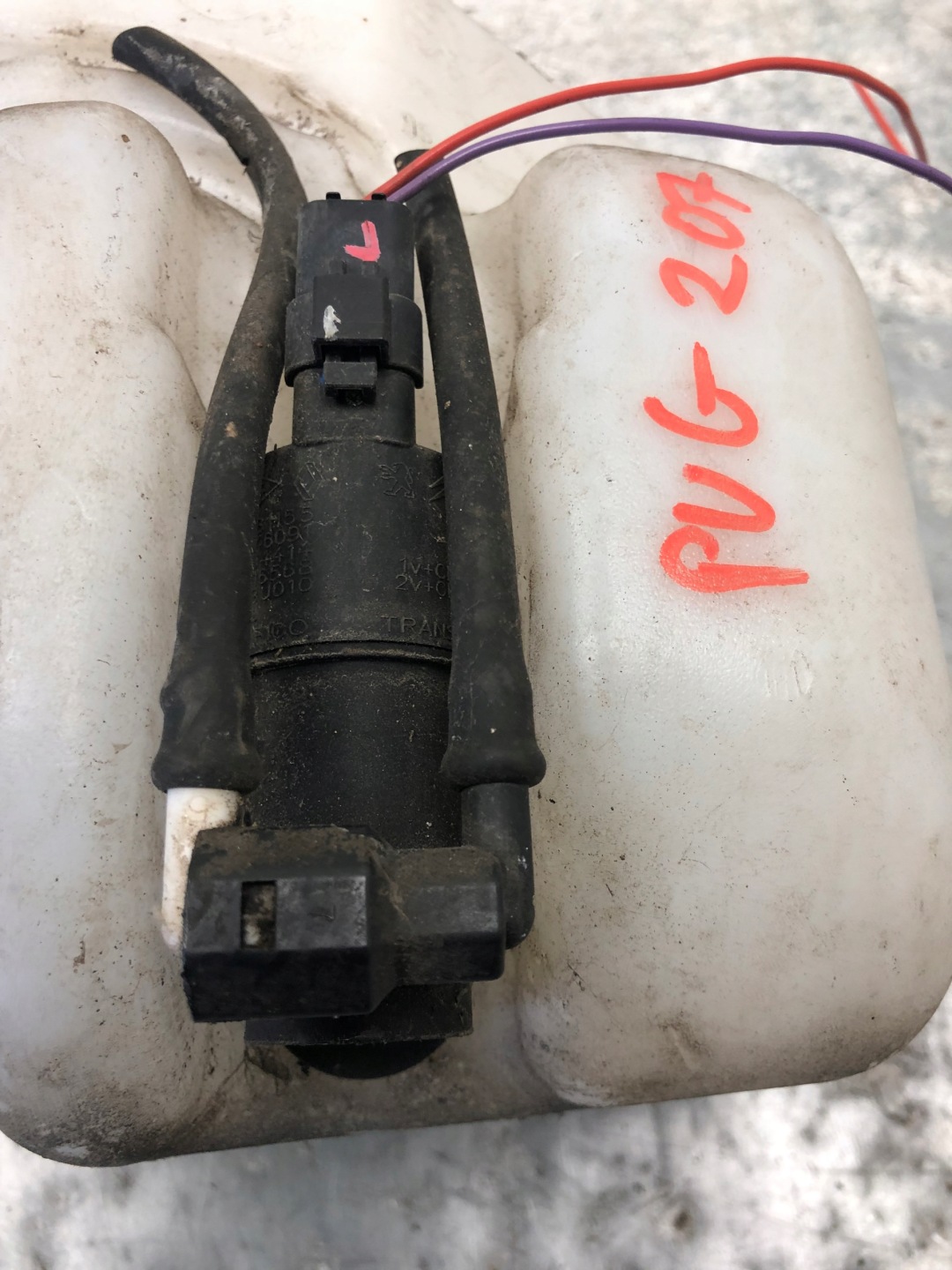 washer fluid tank PEUGEOT 207 9648337580