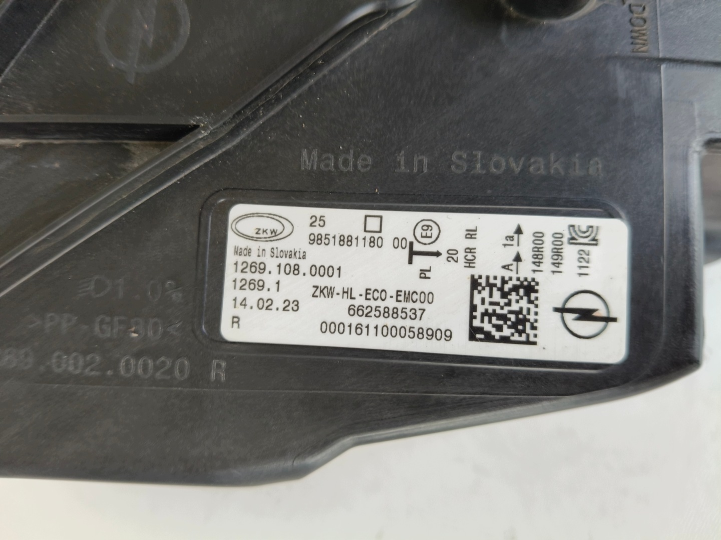light right REFLEKTOR OPEL ASTRA VI L 6 22- FULL LED