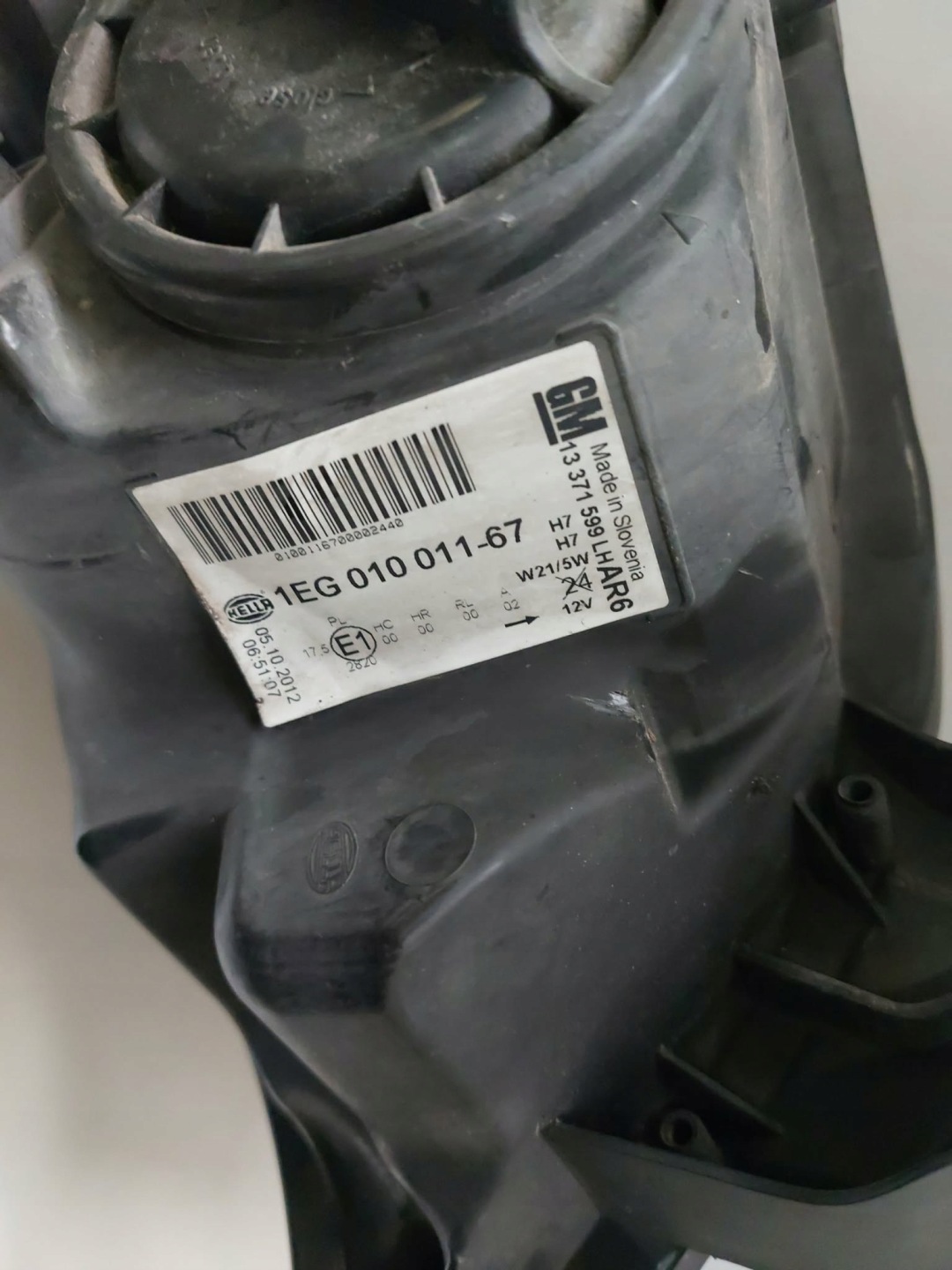 light right front front OPEL ASTRA J IV 4 1EG010011-67