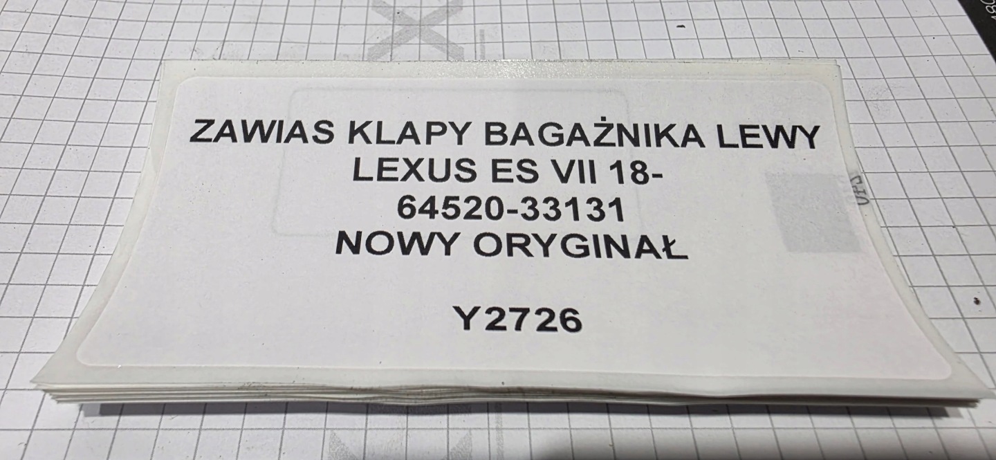 hinge bonnet boot left LEXUS ES VII 18- new original 64520-33131