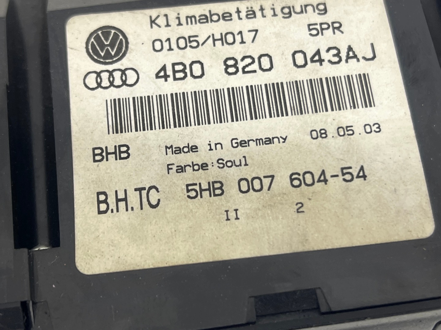 AUDI A6 C5 LIFT Unite commande clima Bouches buses 4B0820043AJ