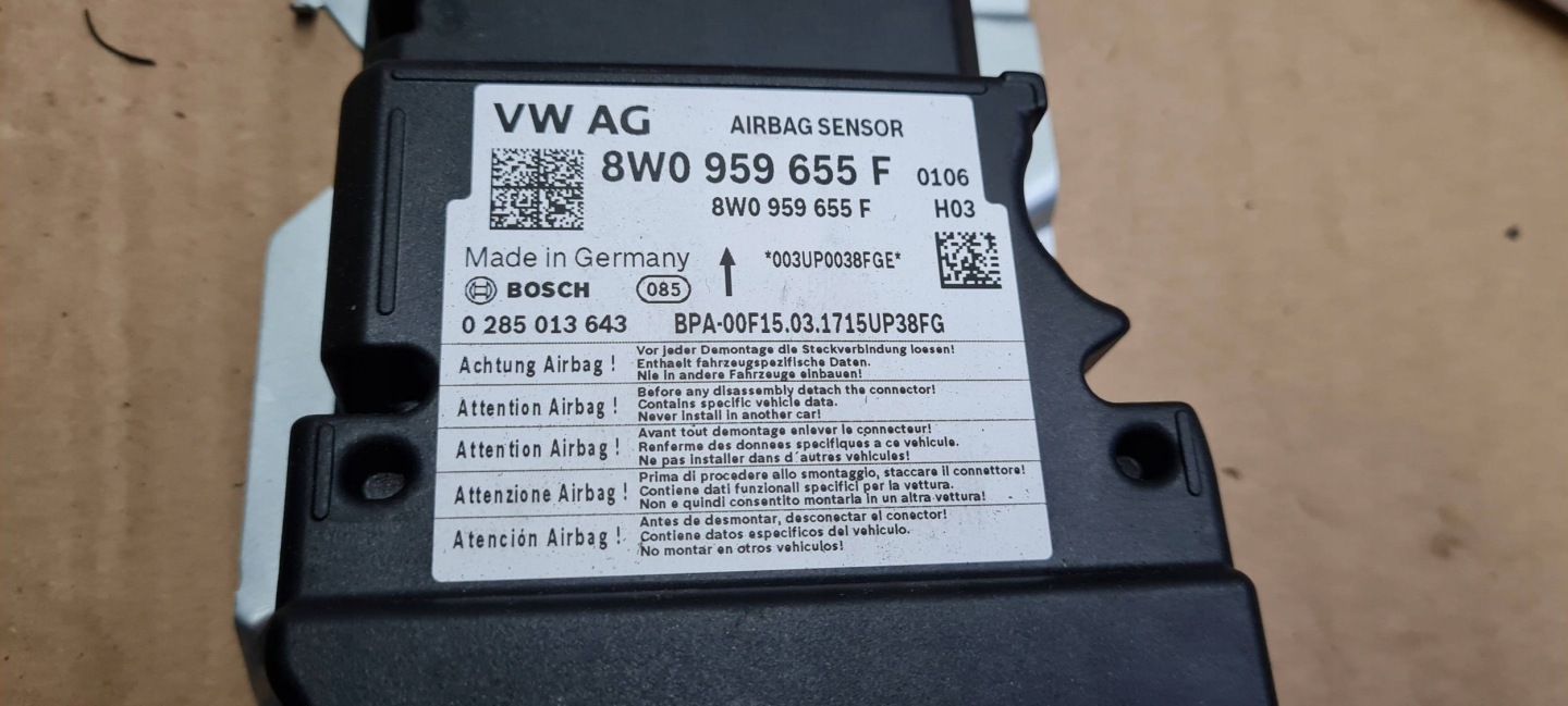 A5 8W modulo Centralina SENSOR airbag 8W0959655F A4 B9 8W