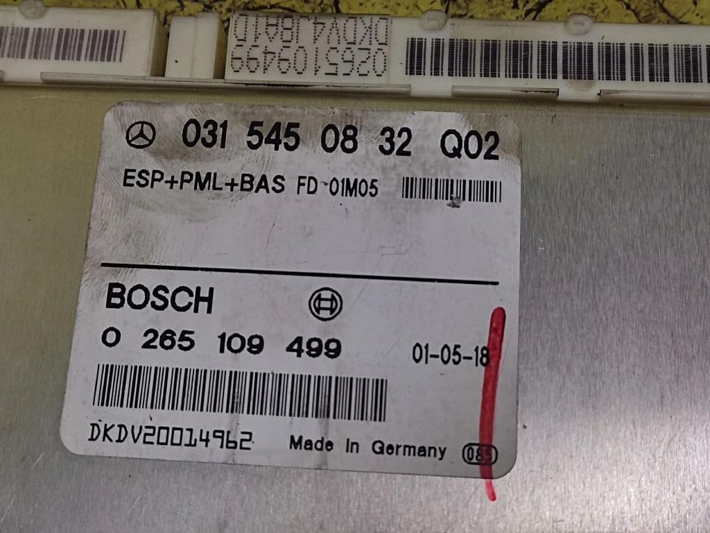 MERCEDES W210 control unit ESP 0265109499