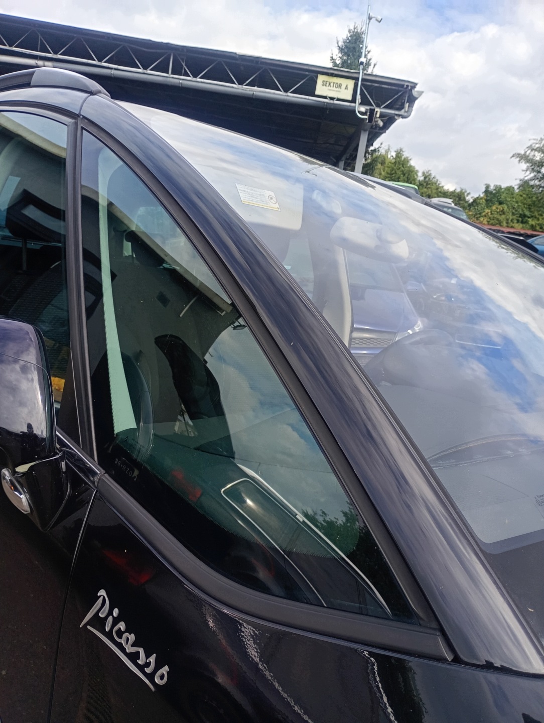 window side bodywork right front Citroen C4 Picasso FL 10-15