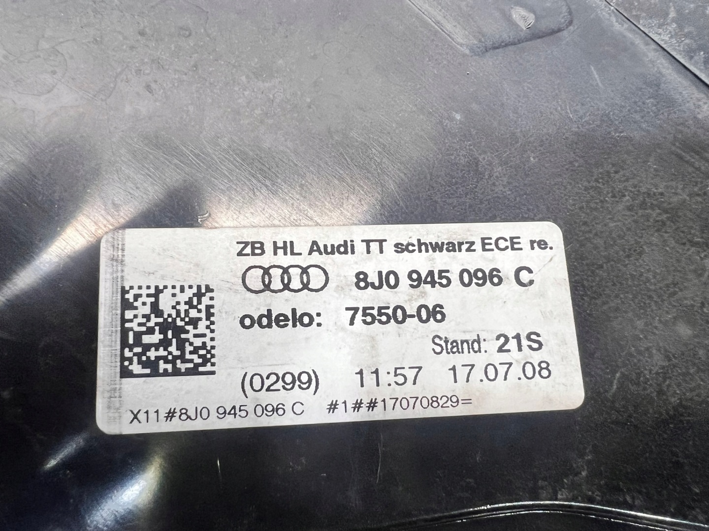 Licht rechts heck AUDI TT 8J0945096C besch..