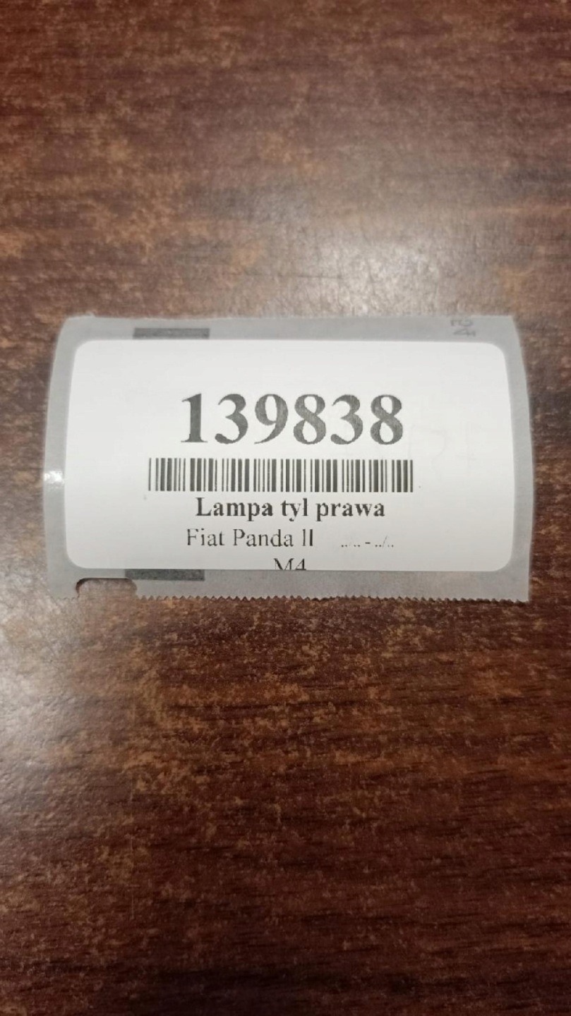 FIAT PANDA II light right rear part 51705458