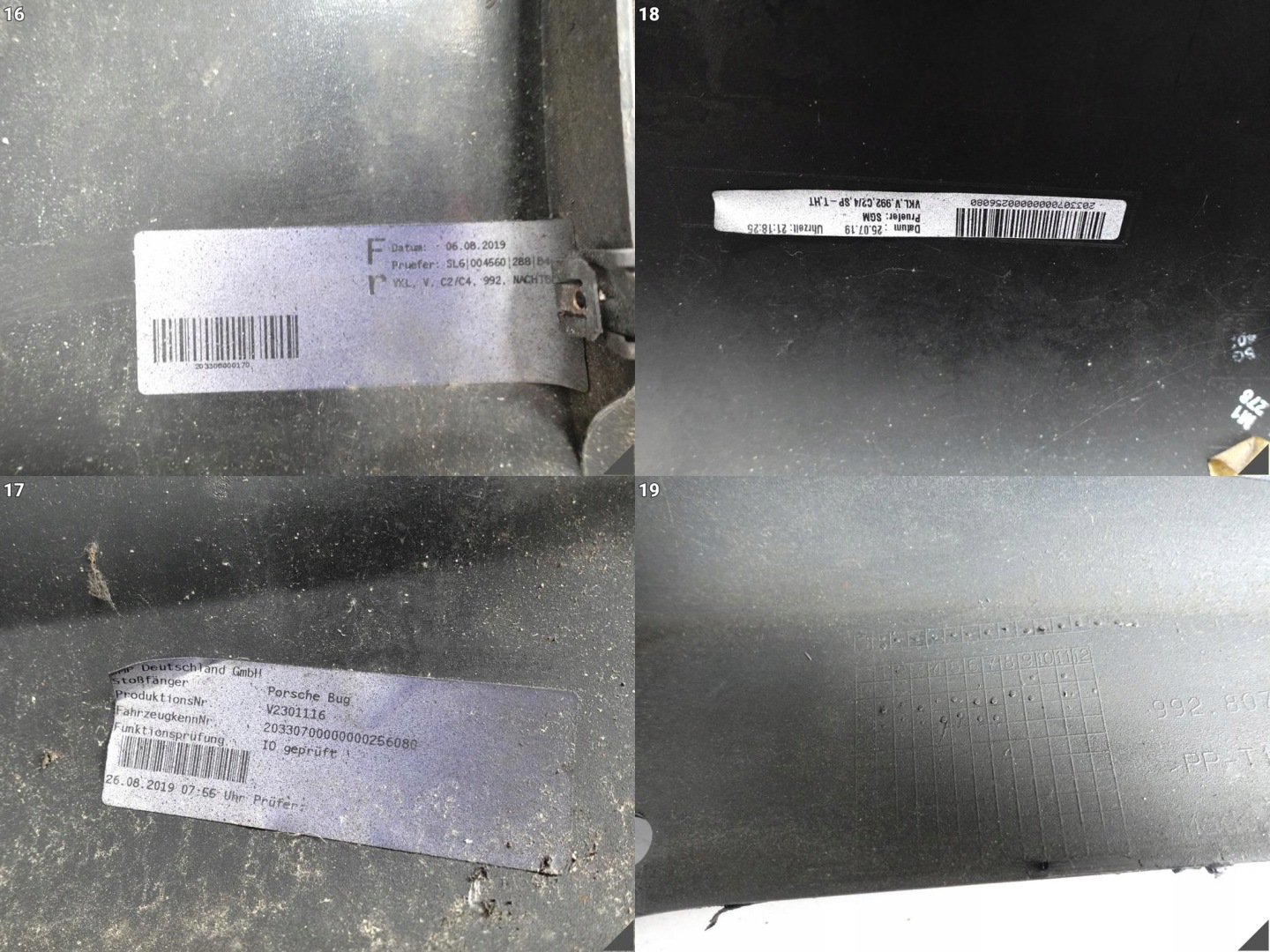 PORSCHE 911 992 CARRERA C2 C4 19- bumper BUMPER front front 992807221N