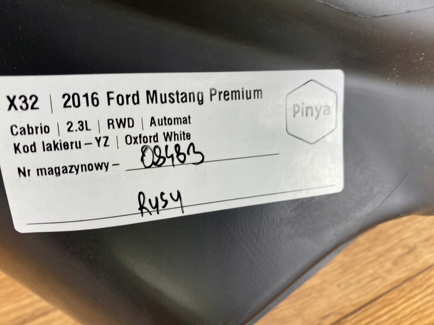 side right rear part cabrio Ford Mustang VI 2015+ USA