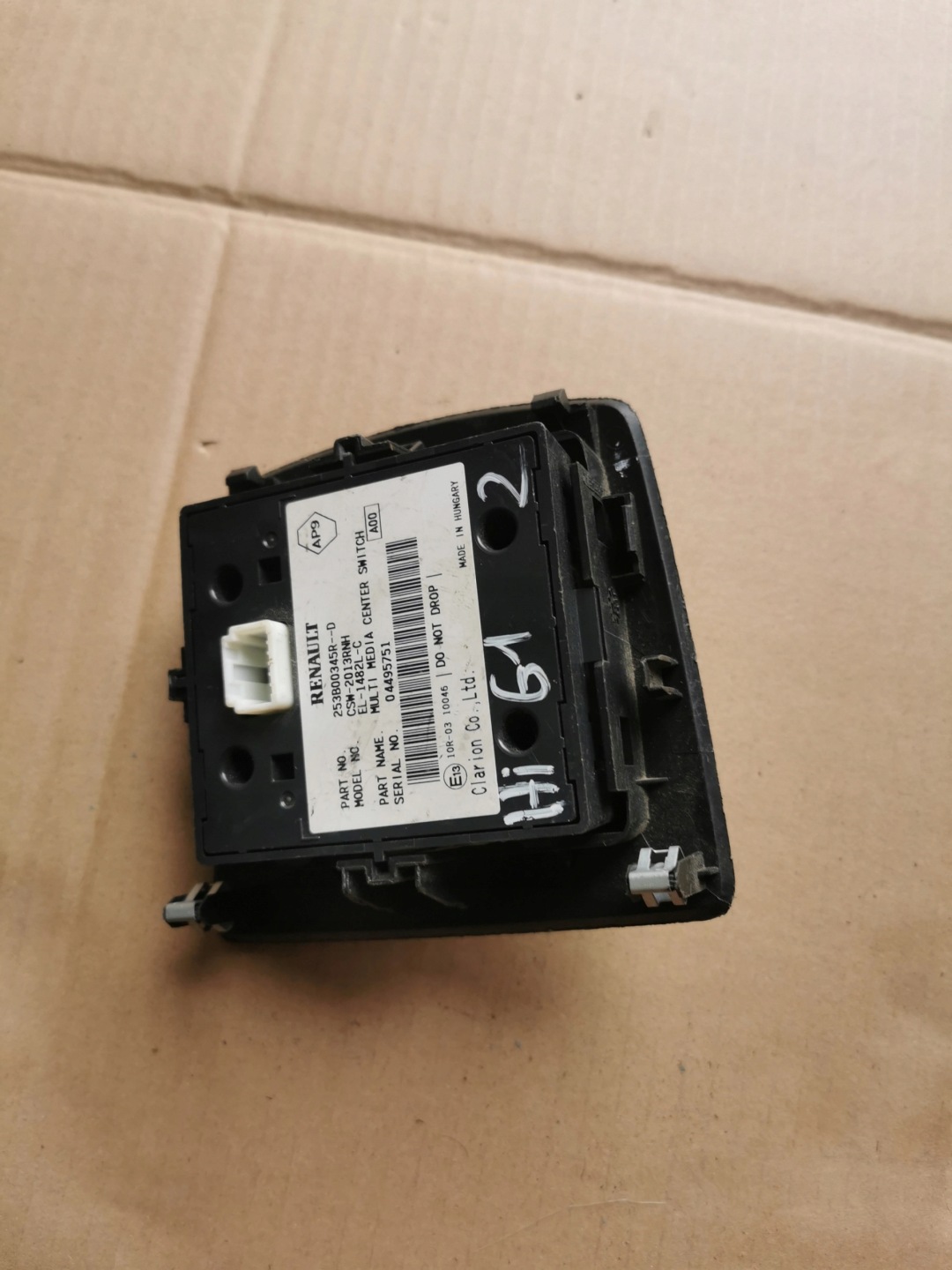 RENAULT MEGANE III switch PANEL NAVI 253B00345R 04381594 CSW-2011RN