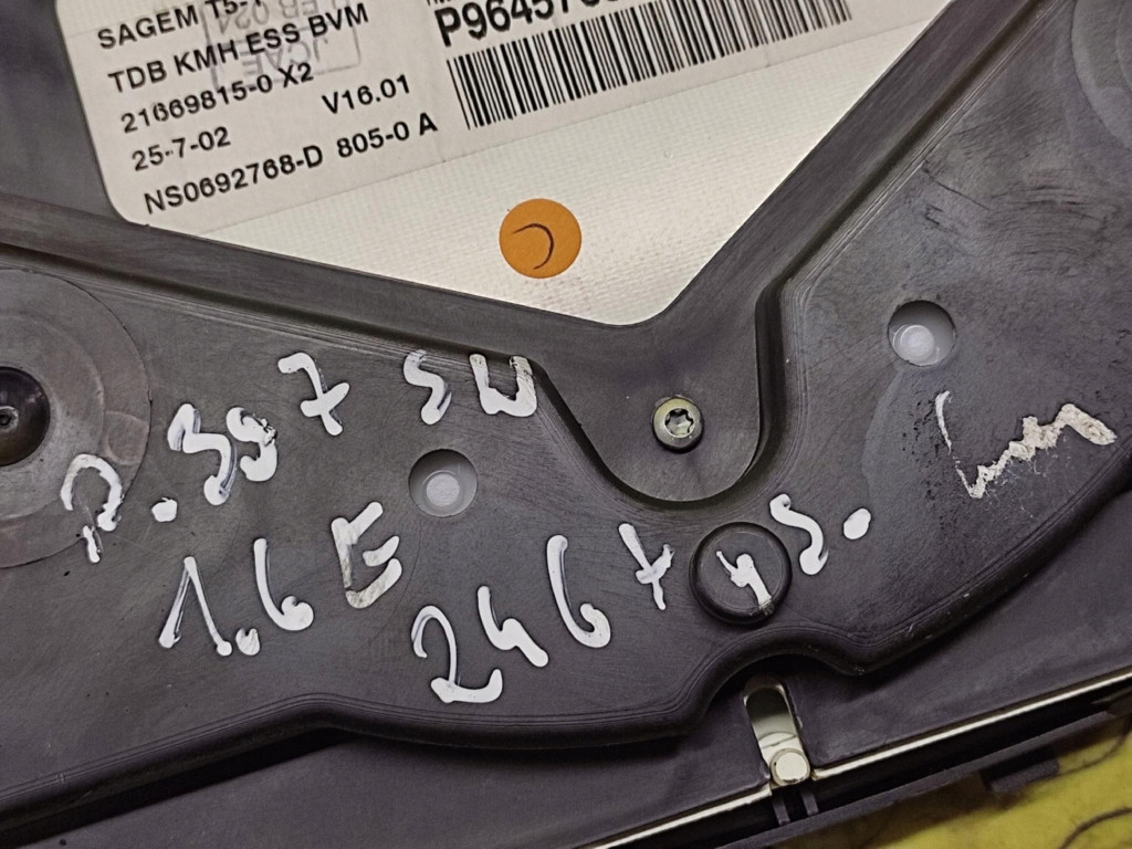 PEUGEOT 307 SW 1.6 dials P9645768480