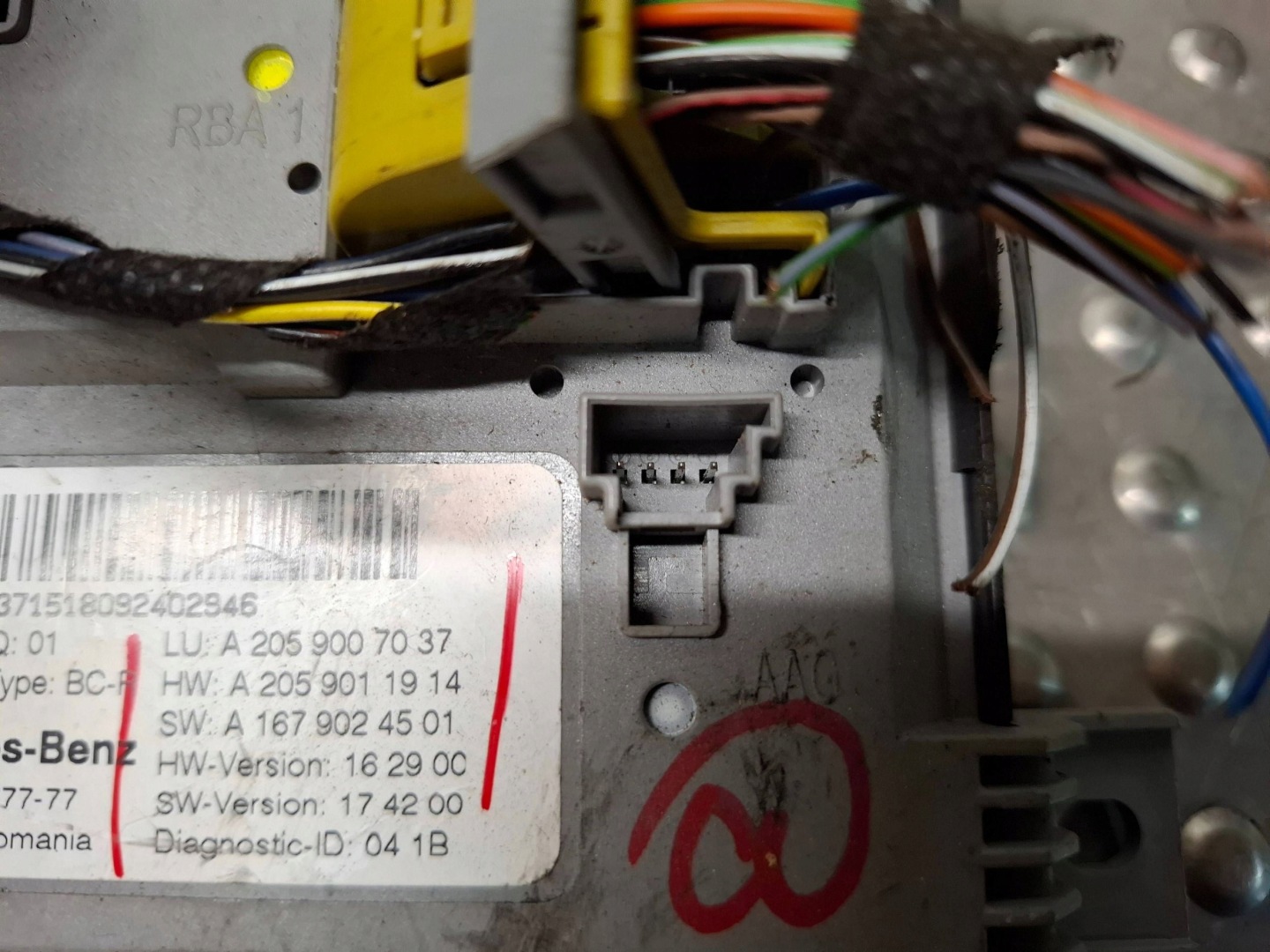 control unit comfort control unit SAM A2059007037 MERCEDES W205