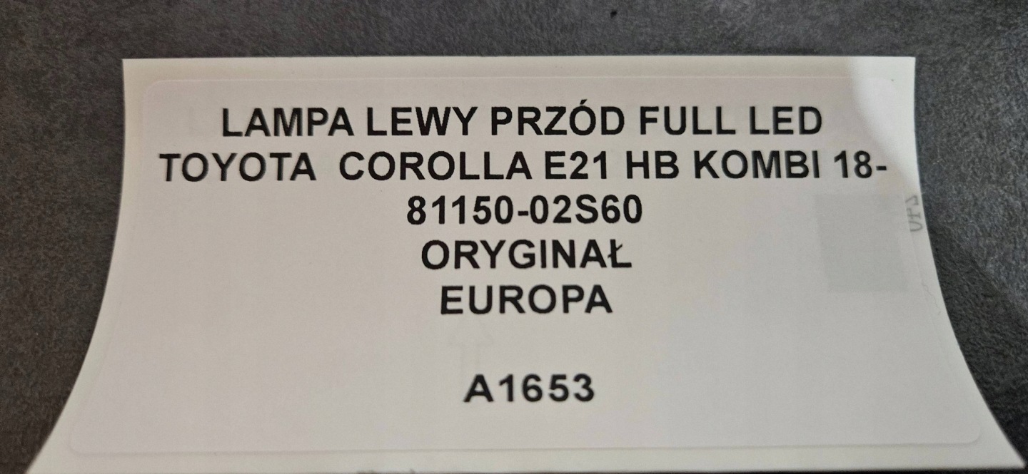 Reflektor left side Toyota Corolla E210 E21 8115002S60