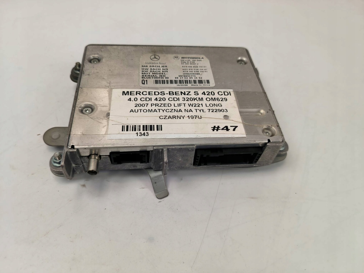 modulo BLUETOOTH A2168206526 mercedes-BENZ S 420