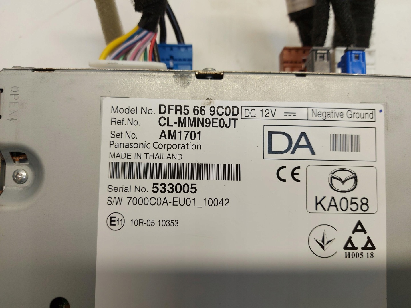 MAZDA CX30 2022r modul Bedienteil der Navigation DFR5669C0D