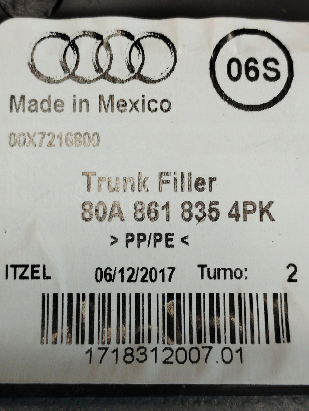 Audi Q5 80A Blende Abdeckung Leiste Schutzleiste 80A861835