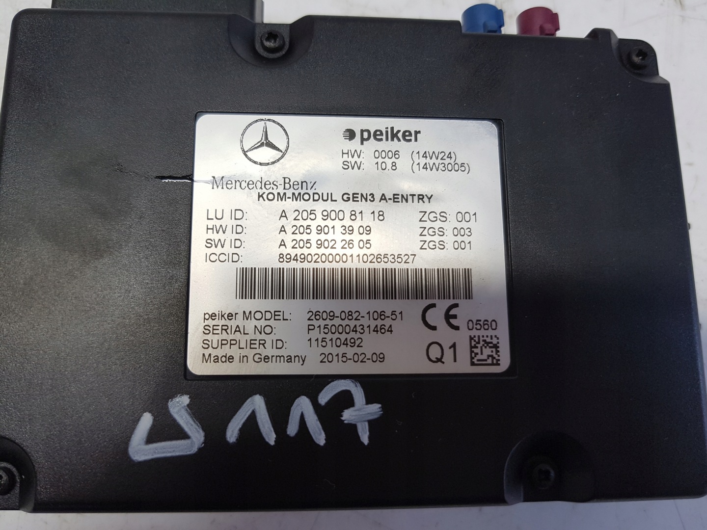 MERCEDES W117 w176 module control unit telematic