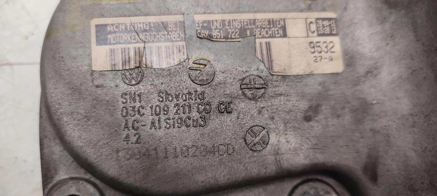 Gehäuse Blende Abdeckung paska des Zahnrads Abdeckung VW Golf VI Plus 1,4 TSI