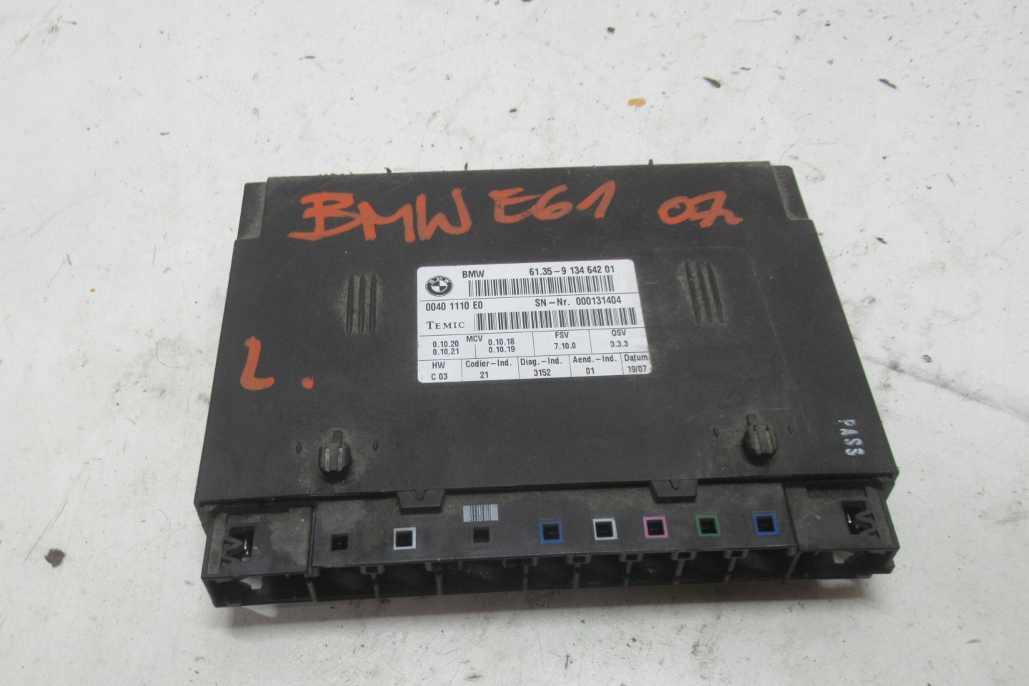 BMW E61 07R modul SITZ links vorne 9134632
