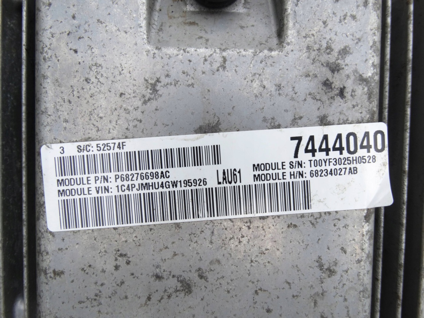 computer control unit of the engine 68234027AB JEEP CHEROKEE V KL 2.2 CRD
